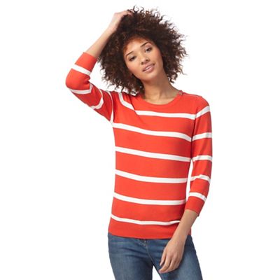 Red striped print jumper